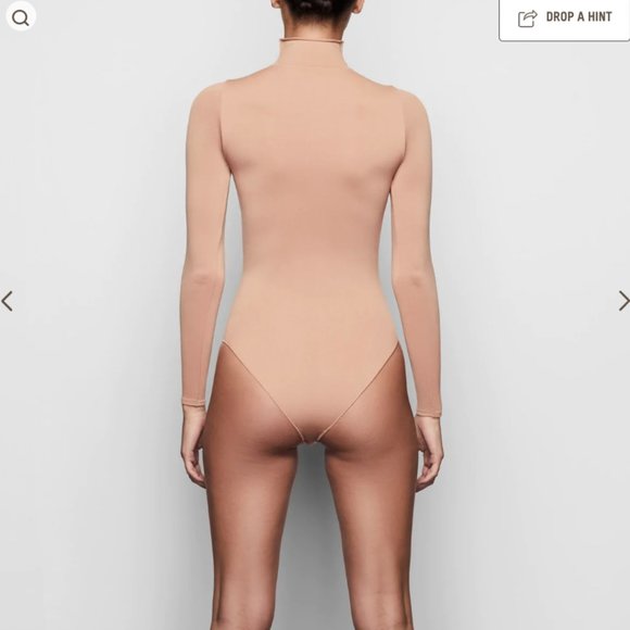 NWOT, SKIMS, ESSENTIAL MOCK NECK LONG SLEEVE BODYSUIT, Size L/XL - Picture 3 of 7